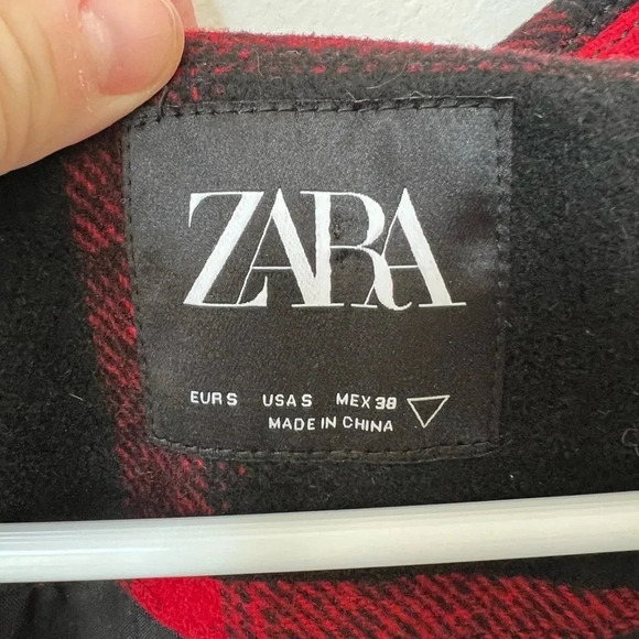 Zara Black and Red Buffalo Plaid Jacket - Picture 4 of 4